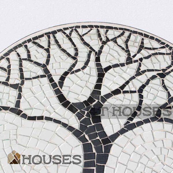 Bàn trà cafe mosaic cây mùa đông MT007