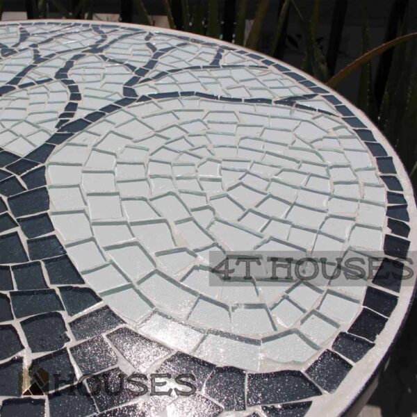 Bàn trà cafe mosaic cây mùa đông MT007