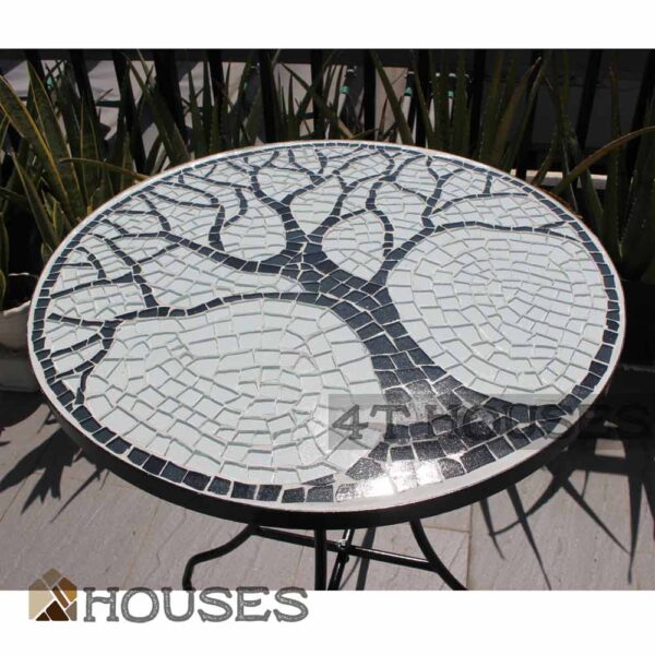 Bàn trà cafe mosaic cây mùa đông MT007