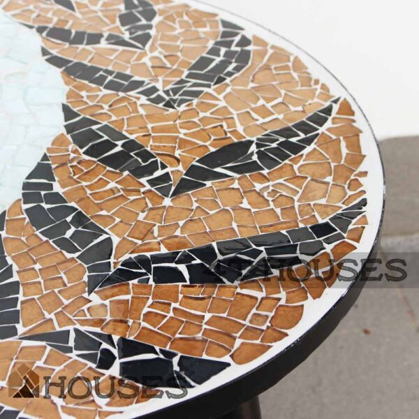 Bàn trà cafe mosaic chiếc lá MT003