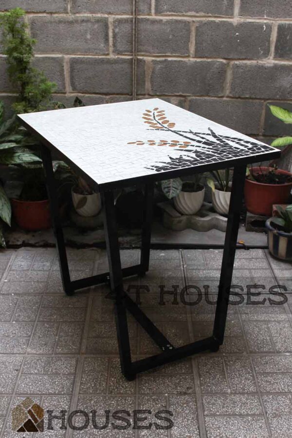Bàn cafe ngoài trời mosaic bông lúa mt101a