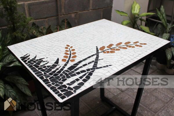Bàn cafe ngoài trời mosaic bông lúa mt101a