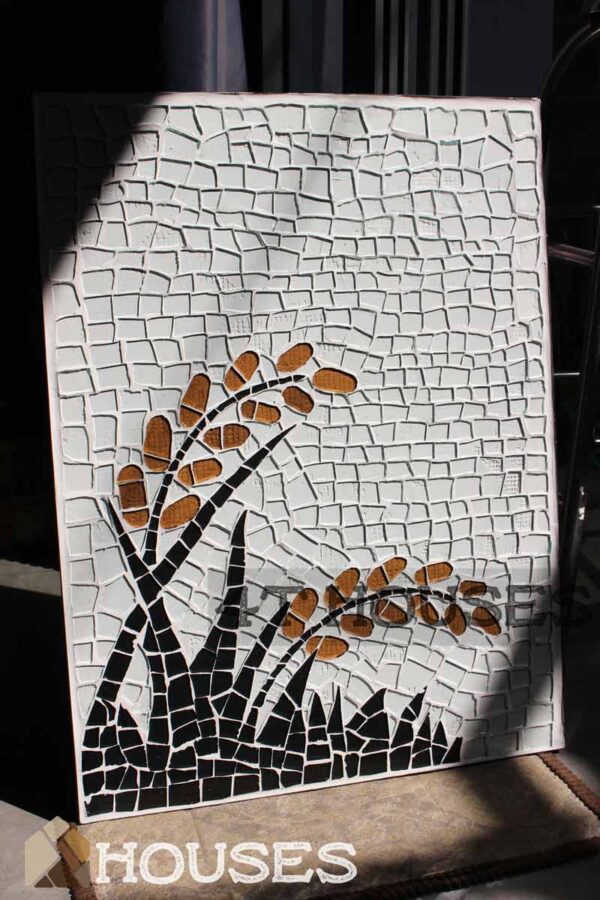 Bàn cafe ngoài trời mosaic bông lúa mt101d