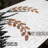 Bàn cafe ngoài trời mosaic bông lúa mt101d