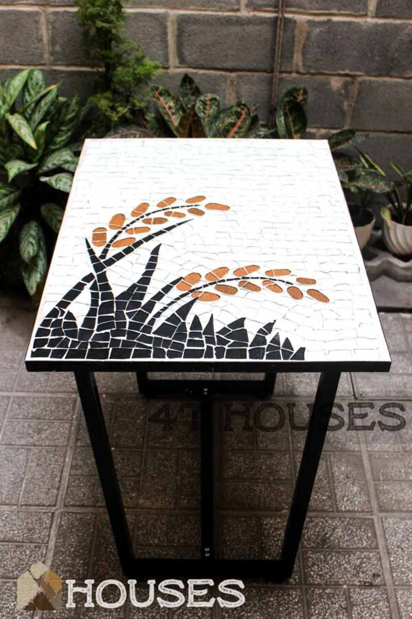 Bàn cafe ngoài trời mosaic bông lúa mt101d