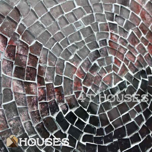 Bàn trà mosaic màn đêm đỏ 4T Houses