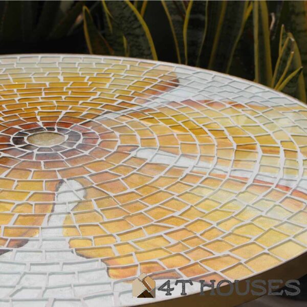 Bàn gạch mosaic hoa vàng mt0011 4T Houses