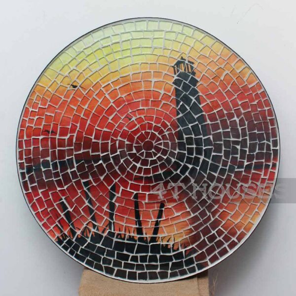 Bàn gạch mosaic hoàng hôn đỏ MT0010 4T Houses