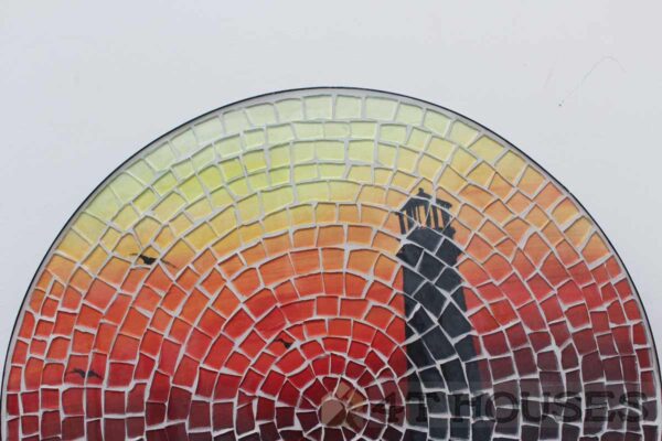 Bàn gạch mosaic hoàng hôn đỏ MT0010 4T Houses