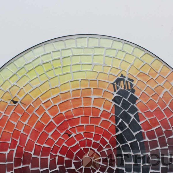 Bàn gạch mosaic hoàng hôn đỏ MT0010 4T Houses