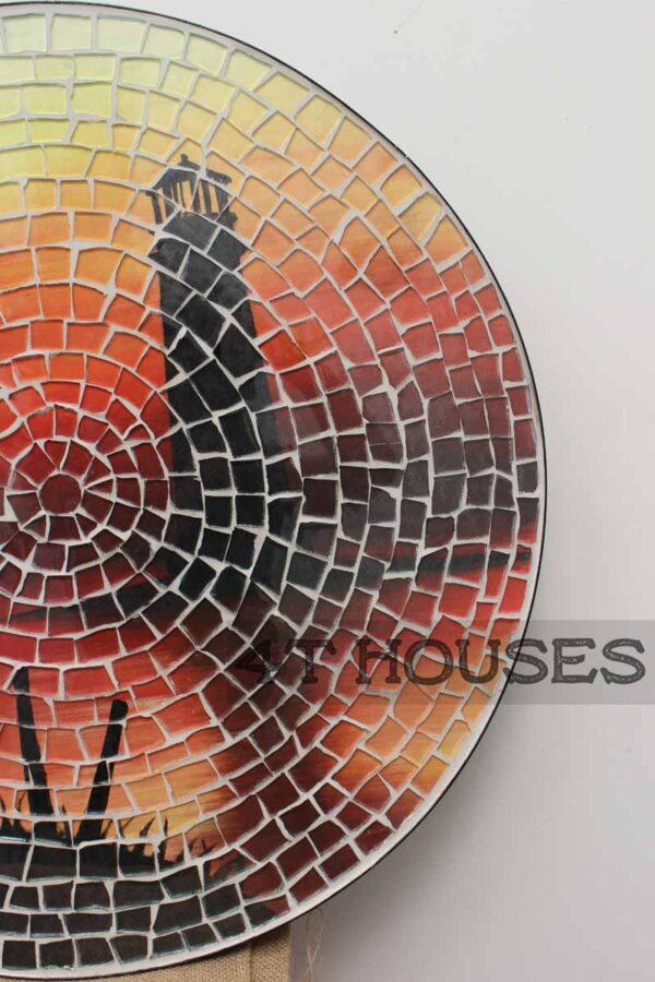 Bàn gạch mosaic hoàng hôn đỏ MT0010 4T Houses