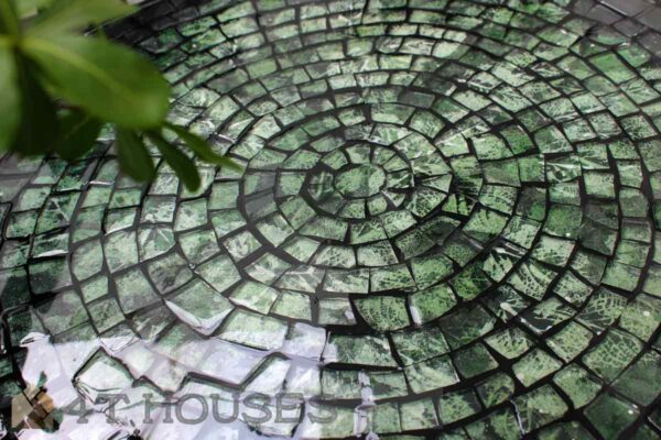 Bàn gạch mosaic lá xanh MT0009 4T Houses