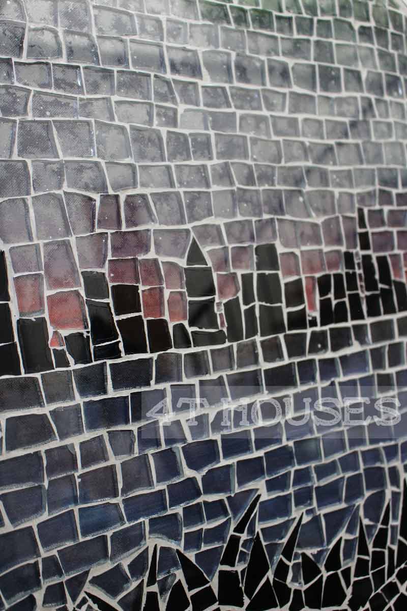 Bàn trà mosaic thành phố đêm MT0012 4T Houses