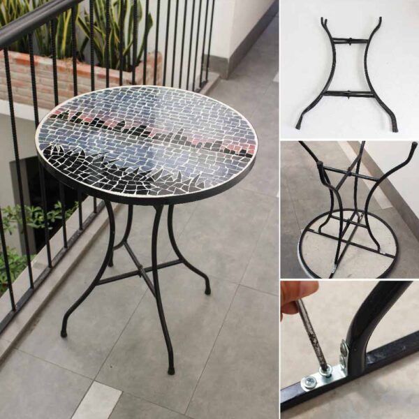 Bàn trà mosaic thành phố đêm MT0012 4T Houses