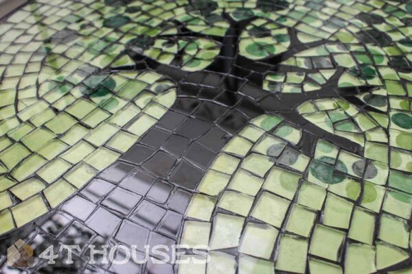 Bàn trà mosaic cây xanh lá MT0014 4T Houses