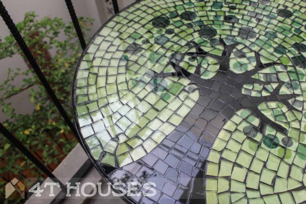 Bàn trà mosaic cây xanh lá MT0014 4T Houses