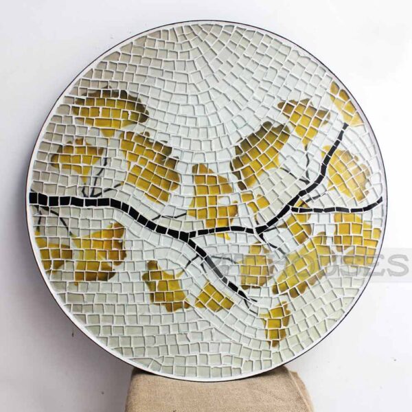 Bàn trà mosaic kính cây rẻ quạt MT0016 4T Houses