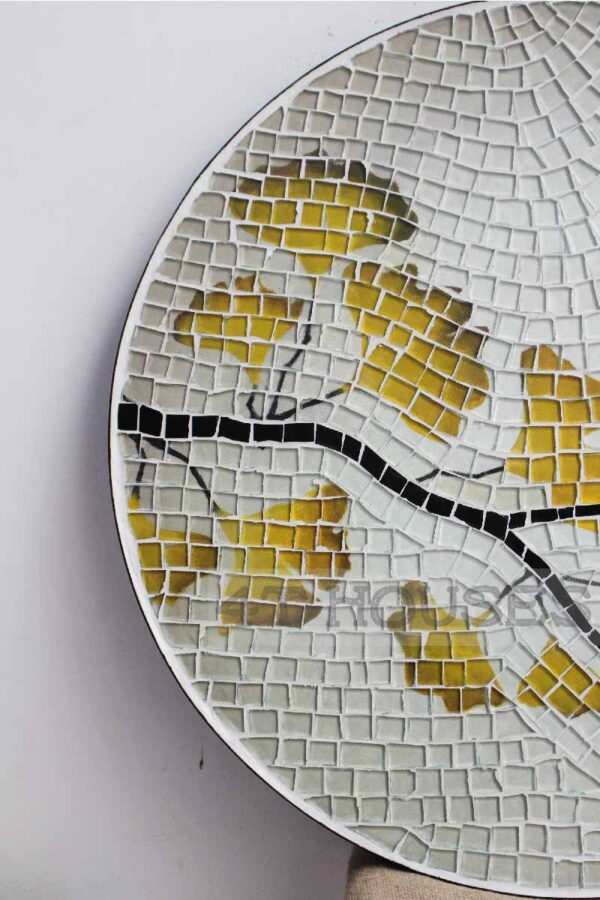 Bàn trà mosaic kính cây rẻ quạt MT0016 4T Houses