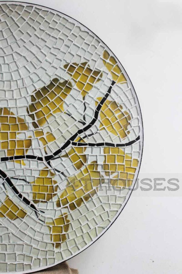 Bàn trà mosaic kính cây rẻ quạt MT0016 4T Houses