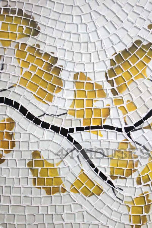 Bàn trà mosaic kính cây rẻ quạt MT0016 4T Houses