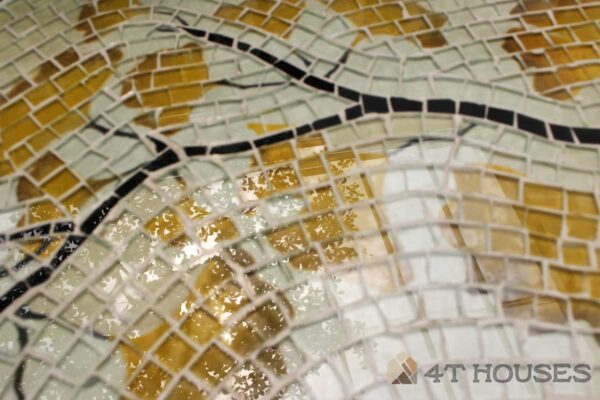 Bàn trà mosaic kính cây rẻ quạt MT0016 4T Houses