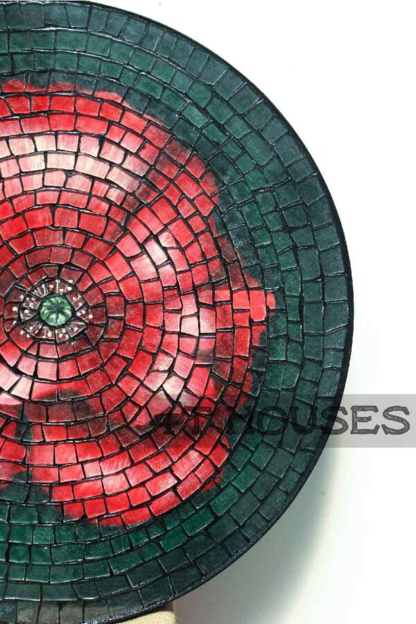 Bàn trà mosaic bông hoa đỏ MT0013 4T Houses