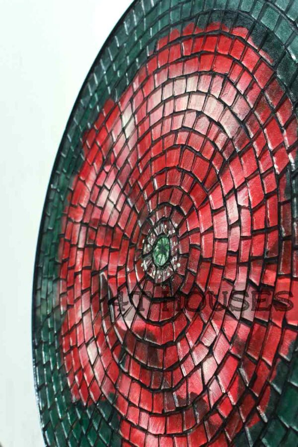 Bàn trà mosaic bông hoa đỏ MT0013 4T Houses