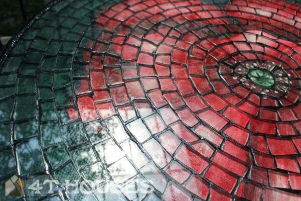 Bàn trà mosaic bông hoa đỏ MT0013 4T Houses