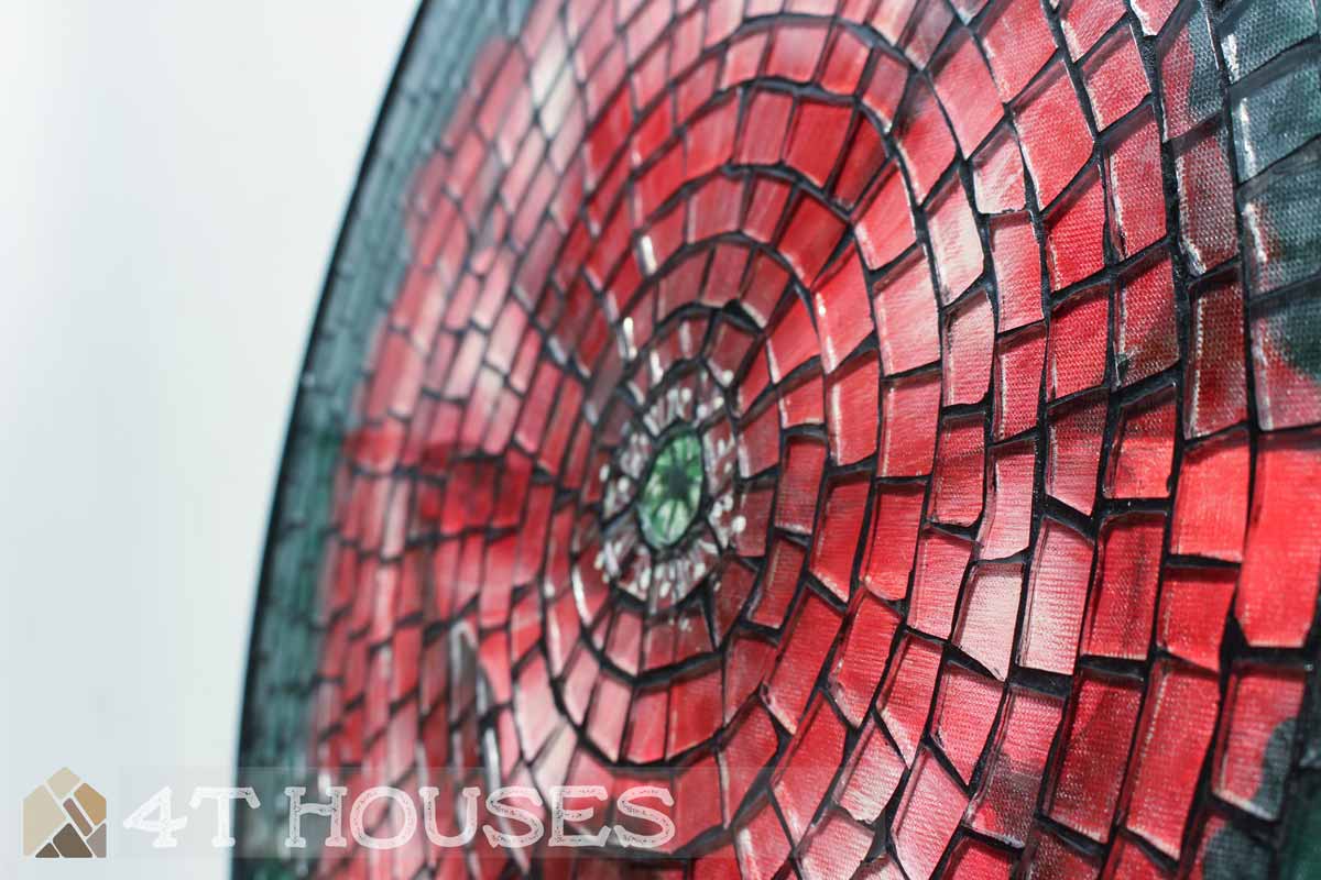 Bàn trà mosaic bông hoa đỏ MT0013 4T Houses