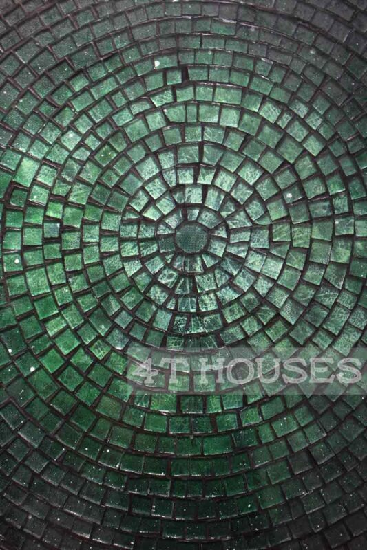 Bàn trà mosaic kính lá xanh MT0018 4T Houses
