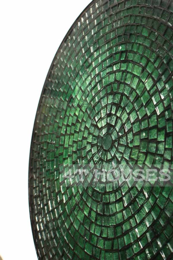 Bàn trà mosaic kính lá xanh MT0018 4T Houses