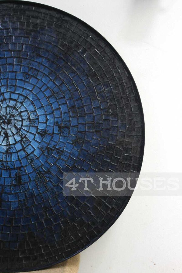 Bàn trà mosaic kính lá xanh dương MT0019 4T Houses