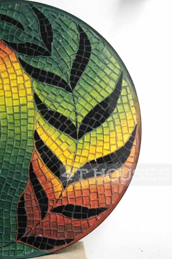 Bàn trà mosaic kính chiếc lá 3 màu MT0022 4T Houses
