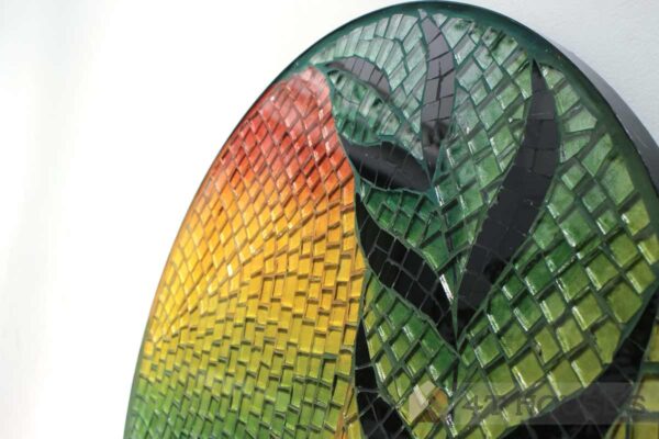 Bàn trà mosaic kính chiếc lá 3 màu MT0022 4T Houses