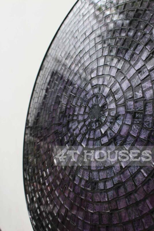 Bàn trà mosaic kính lá tím MT0020 4T Houses