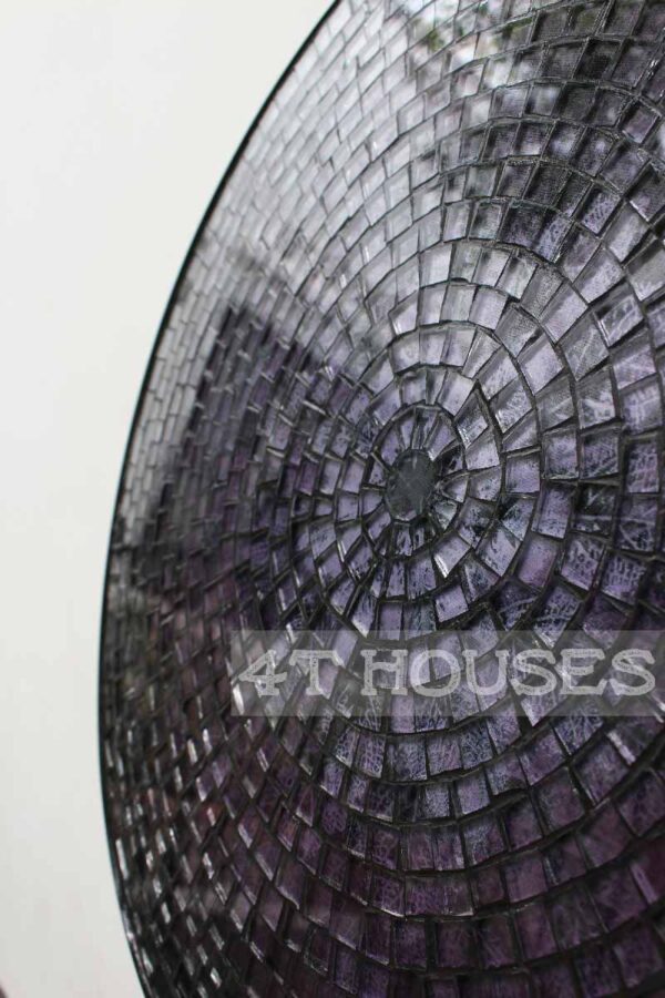 Bàn trà mosaic kính lá tím MT0020 4T Houses