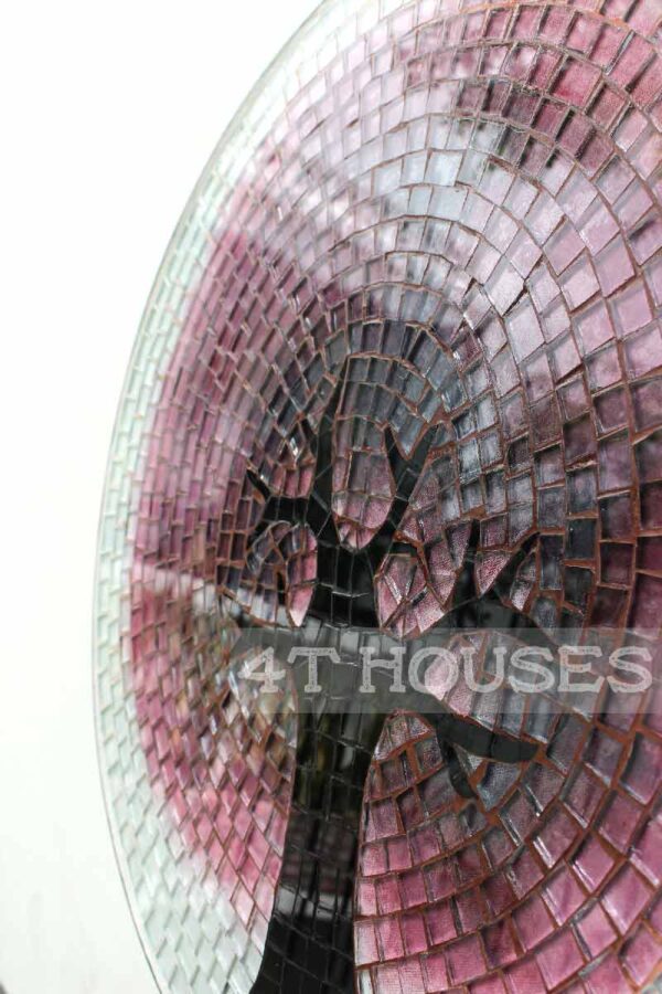 Bàn trà mosaic kính cây bằng lăng tím MT0021