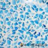 Đá mài terrazzo nền trắng hạt kính xanh trời TE1070