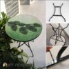 Bàn trà tròn kính mosaic MT0026A xanh lá