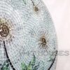 Bàn trà mặt kính mosaic bông cúc trắng MT0030,