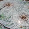 Bàn trà mặt kính mosaic bông cúc trắng MT0030,