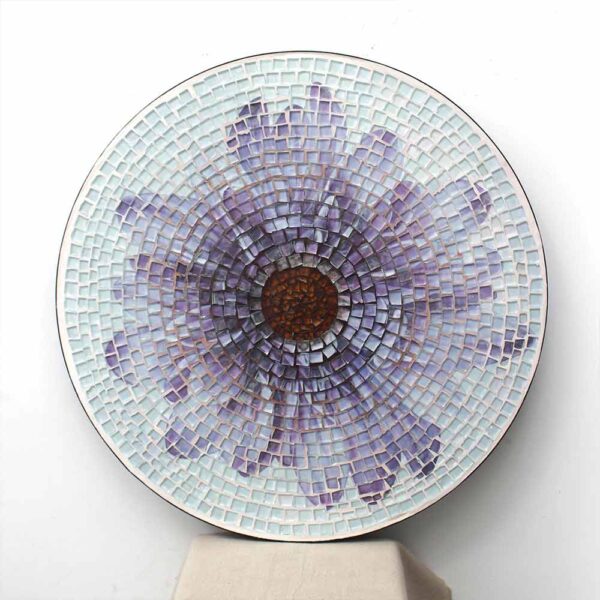 Bàn tròn kính mosaic MT0033F tím