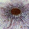 Bàn tròn kính mosaic MT0033F tím