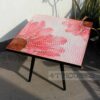 Bàn vuông kính mosaic MT0034A đỏ