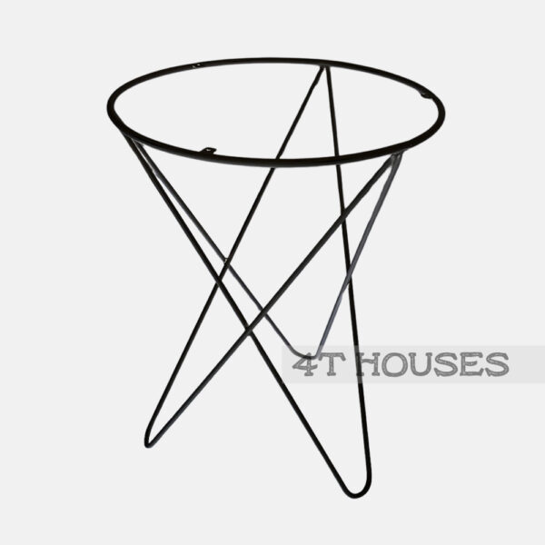 Chân bàn cafe sắt tròn đặc chữ V 3 chân CB04