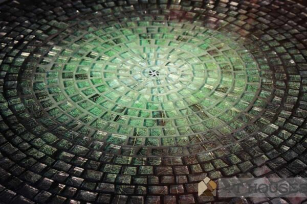 Bàn tròn kính mosaic MT0037A