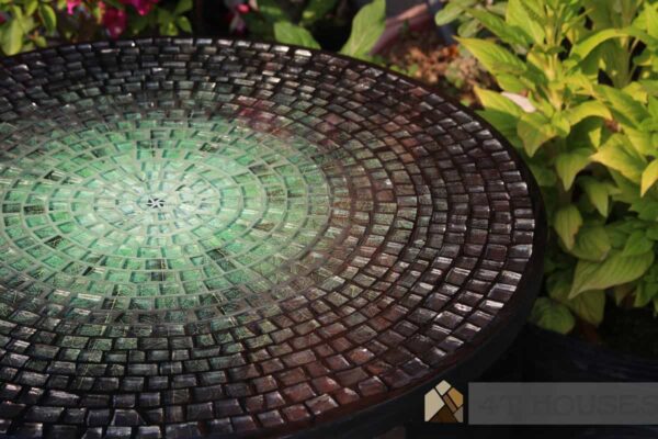 Bàn tròn kính mosaic MT0037A