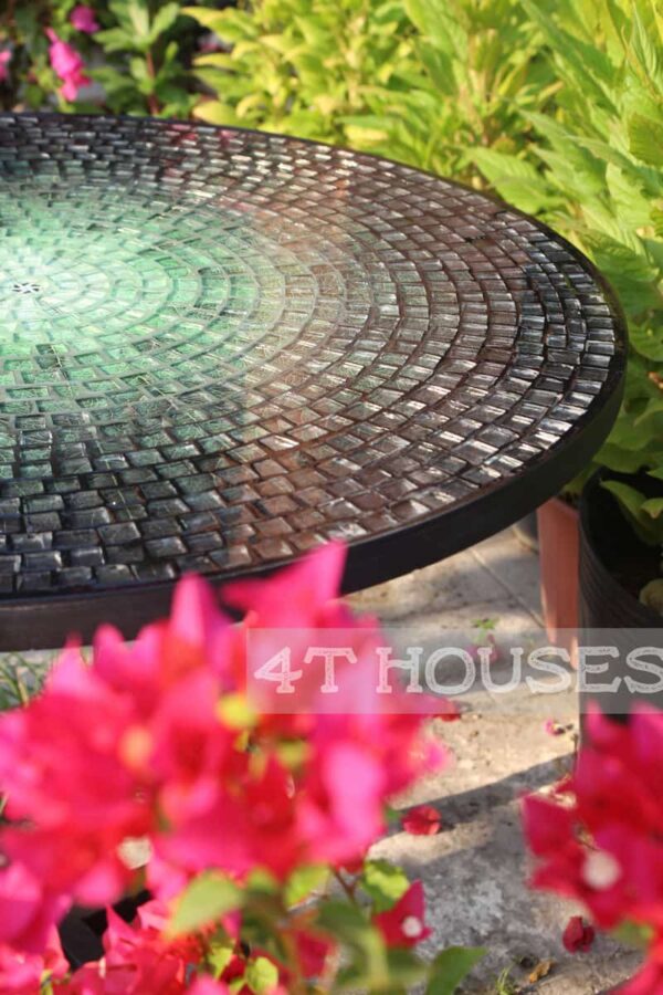 Bàn tròn kính mosaic MT0037A