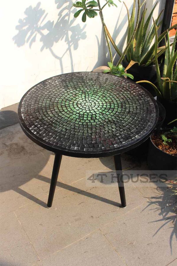 Bàn tròn kính mosaic MT0037A