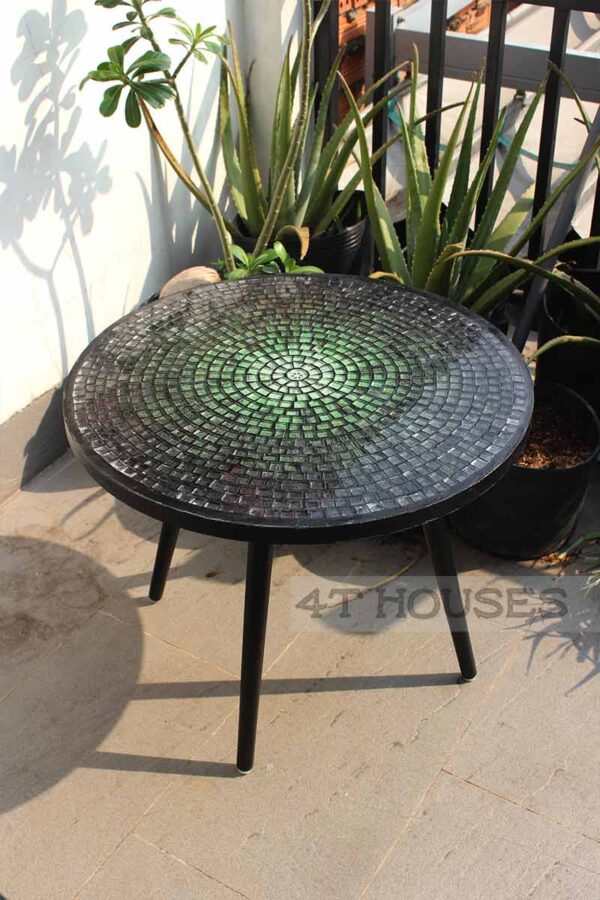 Bàn tròn kính mosaic MT0037A